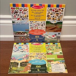 Melissa & Doug Colorful Sticker Pad Duo NEW